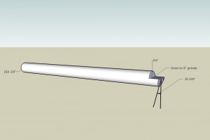 Solid surface gouge, 3/8