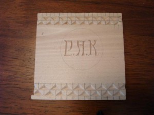 Chip carving initials